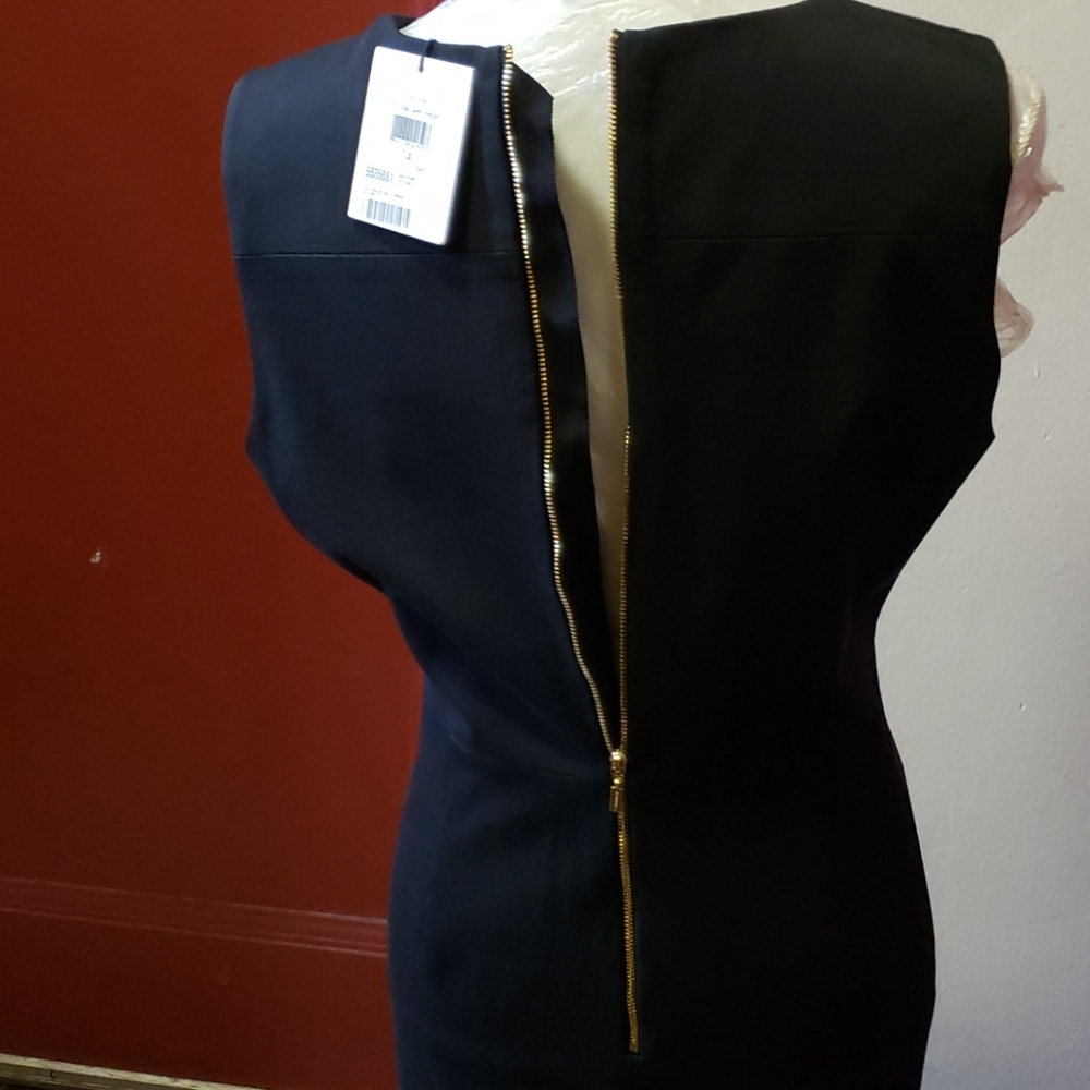 Calvin Klein  b7c blk/wht/ citron Dress Size 14 - Picture 10 of 16